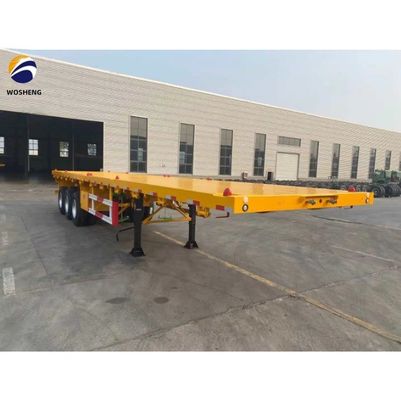 2 eixos 3 eixos 4 eixos 13,6m Container de cama plana Semi-remolque com alta capacidade de carga