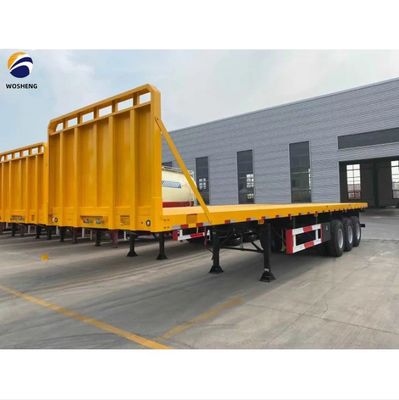 2 eixos 3 eixos 4 eixos 13,6m Container de cama plana Semi-remolque com alta capacidade de carga