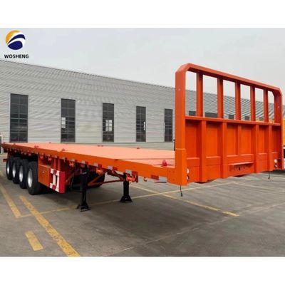 2 eixos 3 eixos 4 eixos 13,6m Container de cama plana Semi-remolque com alta capacidade de carga