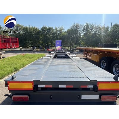 4 eixos de transporte de contêineres Skeleton trailer para transporte de contêineres de cores personalizadas