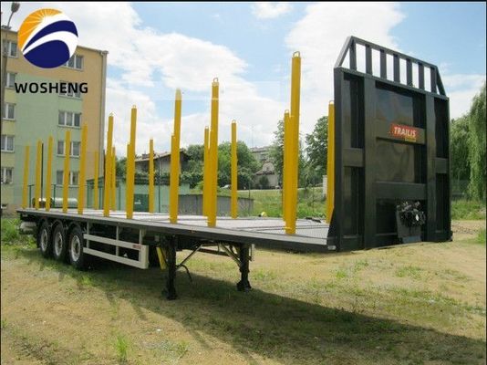 3 eixos trailers de caminhão de piso A melhor escolha para o transporte de 20ft e 40ft contêineres