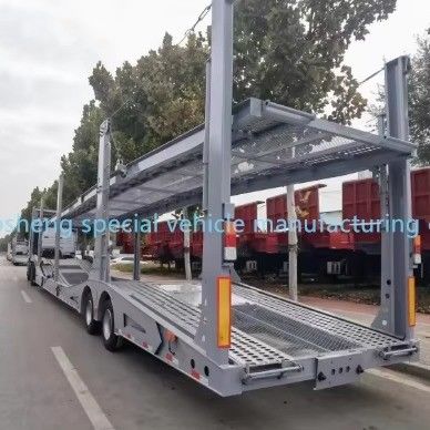 Reboque Wosheng 2/3 eixos 6-10 unidades Carreador de automóveis Semi-reboque para transporte de automóveis