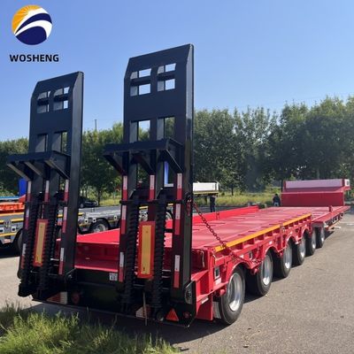 Semi-remolque de 6 eixos perfeito para o transporte de escavadeiras de 100-120 toneladas e dozers