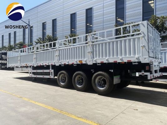 50T Capacidade 3 Eixo 12,4m Parede lateral Semi-remolque Tipo personalizável e clássico