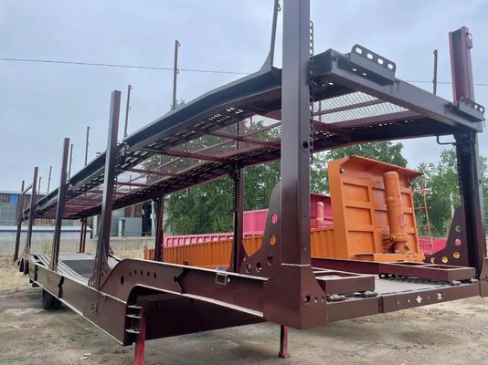 Suspensão mecânica de dois eixos para transporte de veículos Semirreboque para transporte de veículos