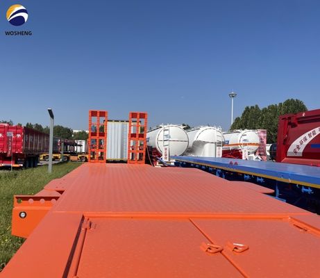 Semi-reboque de 60-100 toneladas com 4 eixos para transporte de camiões e reboques pesados