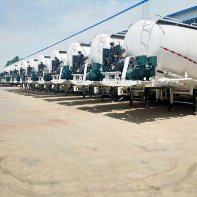 3 eixos Alumínio liga de cimento Tanque pneumático Semi-reboque Tanque de combustível Caminhões de reboque