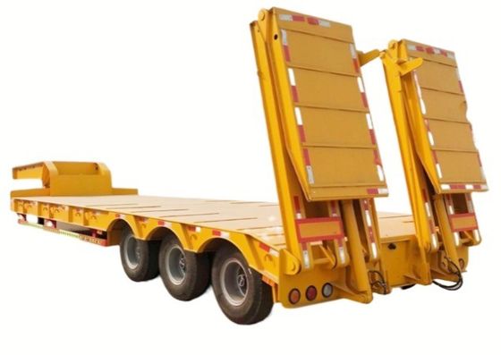 60 toneladas 2&quot;/3.5&quot; JOST King Pin 3 Axle Lowboy Loader Semi-remolque para carga pesada