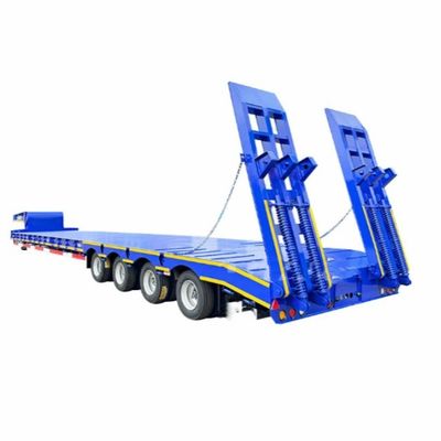 60 toneladas 2&quot;/3.5&quot; JOST King Pin 3 Axle Lowboy Loader Semi-remolque para carga pesada