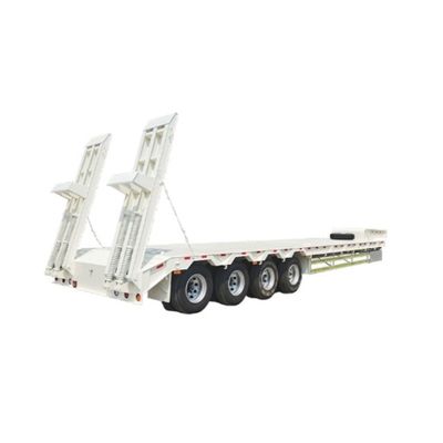 60 toneladas 2&quot;/3.5&quot; JOST King Pin 3 Axle Lowboy Loader Semi-remolque para carga pesada