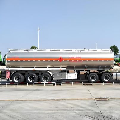 Reboque de caminhão de capacidade 45000 litros Tanque de combustível Semi-reboque com suspensão mecânica