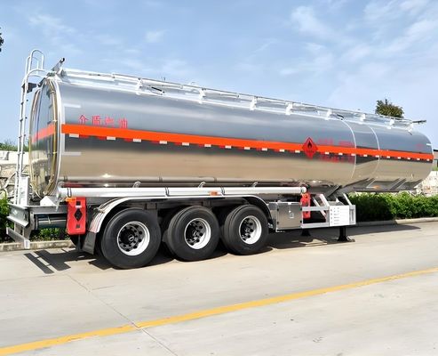 Reboque de caminhão de capacidade 45000 litros Tanque de combustível Semi-reboque com suspensão mecânica