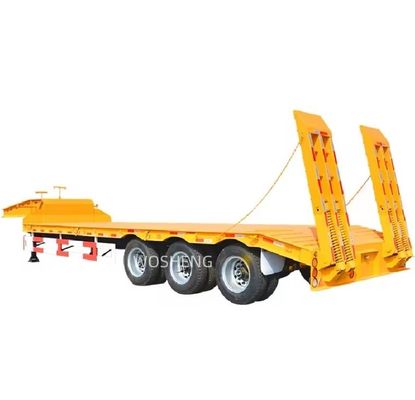 Carregador de semi-reboque de aço de piso plano personalizável para transporte de equipamento pesado