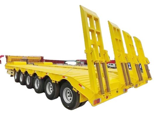Sistema de travagem de dupla linha 40T-100T Reboque de contentores de aço para transporte de carga pesada