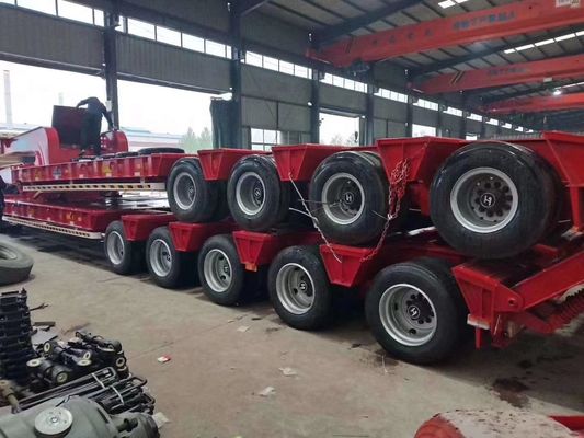 Sistema de travagem de dupla linha 40T-100T Reboque de contentores de aço para transporte de carga pesada