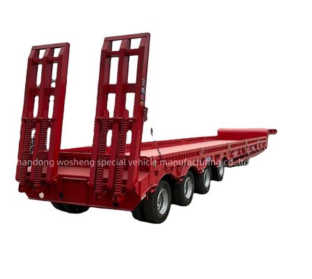13-18m x 2,5-3m x 3,3m Reboque de caminhão 60-100 toneladas 3 eixos pescoço de galinha semirreboque de cama baixa