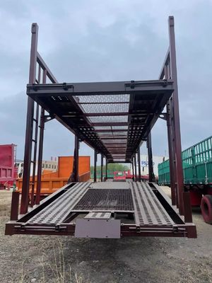 Semi-reboque de transporte de veículos de dois eixos com dimensões personalizáveis da Wosheng