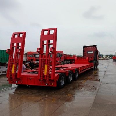 Reboque de contêineres para cargas de 40T-100T 13/16/20 toneladas eixo Q345B / T700 viga de aço