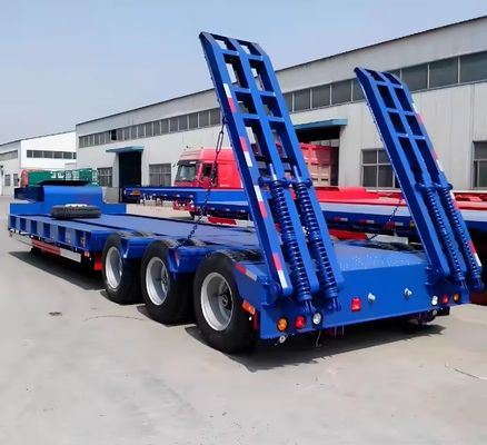 Reboque de contêineres para cargas de 40T-100T 13/16/20 toneladas eixo Q345B / T700 viga de aço