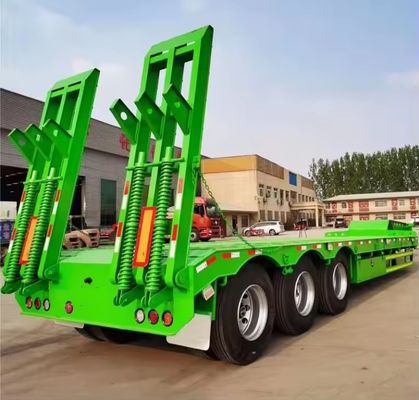 Reboque de contêineres para cargas de 40T-100T 13/16/20 toneladas eixo Q345B / T700 viga de aço