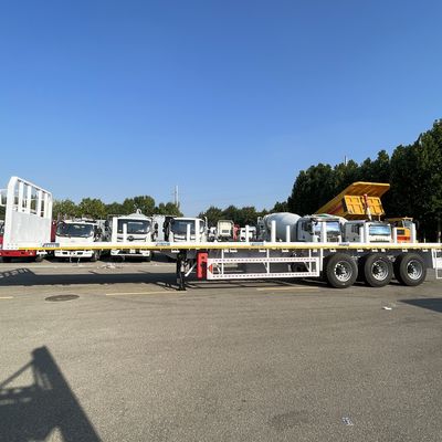 20ft 40ft 45ft Container Semi Truck Trailer com coluna lateral e eixos de aço 3pc