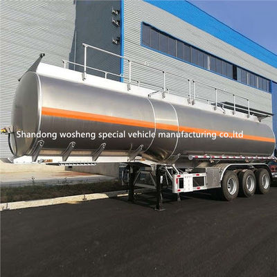 45CBM Carbono Aço Aço Inoxidável Alumínio Cisterna Semi-reboque Tanque de combustível de óleo Reboque Tanque de líquido Semi-reboque