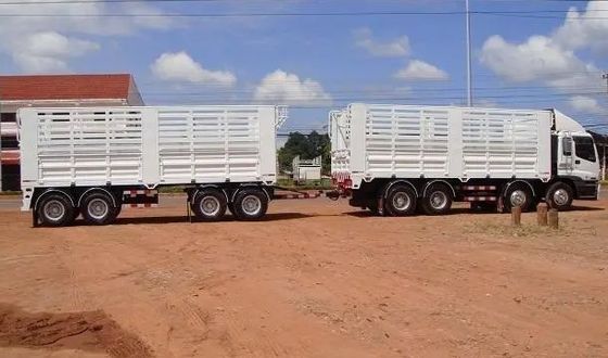 3 eixo de tração removendo Dolly Full Truck Trailer com cerca estaca solicitação do cliente