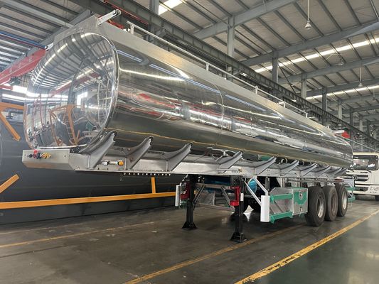 Reboque padrão de 28 toneladas 3 eixos 25-60 CBM Tanque de combustível de liga de alumínio semi-reboque