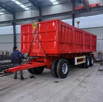 Q345 Reboque de barras de tração de 2 eixos e 3 eixos de aço carbono com capacidade de 30 toneladas e parede lateral