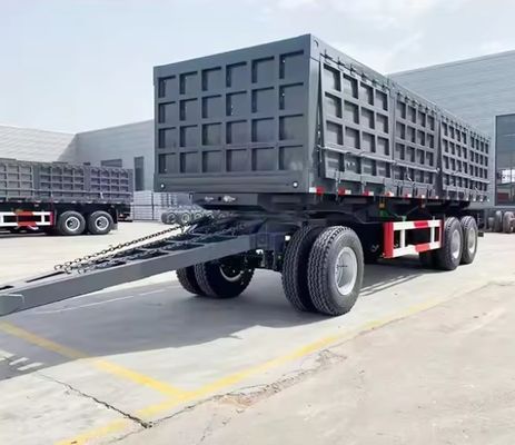 3 eixo de tração barra de descarga lateral Full Trailer 40-100 toneladas Tração de tração Dolly Full Truck Trailer