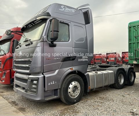 Aço Sinotruk Usado 6x4 Direção à esquerda Howo 371 375 Trator Caminhão Diesel Combustível manual Weichai Motor