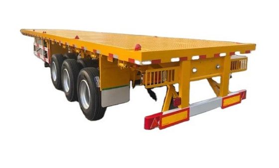 Sistema de travagem de dupla linha 3 eixos 4 eixos reboque de banco plano para reboques de caminhões pesados