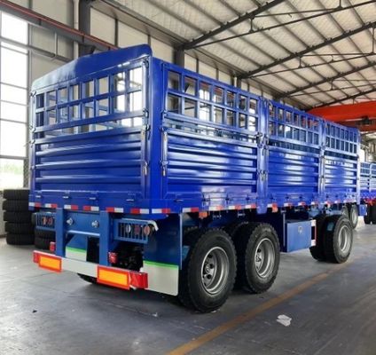 Reboque de caminhão de 2 eixos Reboque hidráulico de inclinação completa para transporte de minas de carvão de areia
