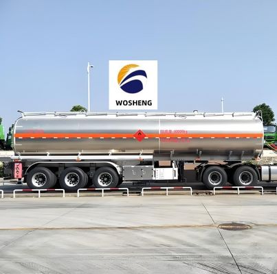 Semi-reboque de tanque de combustível de 4200L fabricado em aço inoxidável de aço carbono ou liga de alumínio