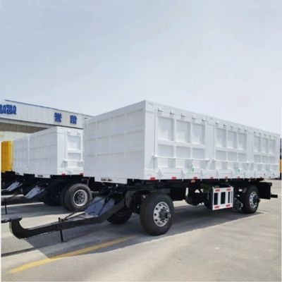 Remolque com tracção por tracção de barras de tração Dolly Full Trailer com estaca de parede lateral para transporte de carga pesada