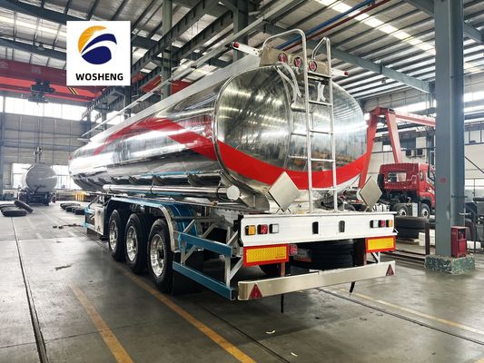Semi-reboque de tanque de combustível de 4200L fabricado em aço inoxidável de aço carbono ou liga de alumínio