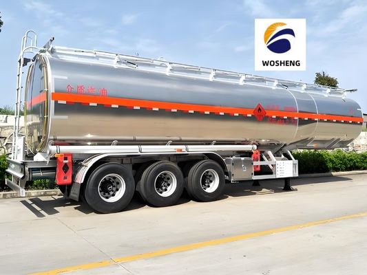 Semi-reboque de tanque de combustível de 4200L fabricado em aço inoxidável de aço carbono ou liga de alumínio