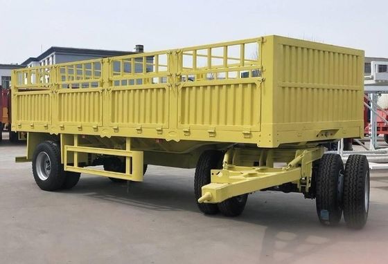 500mm Q345 aço carbono Bar de tração vedação Full Trailer com 3 eixos 40-100 toneladas de capacidade