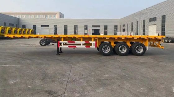 12 Semi-reboque de cama plana com fecho de torção de 30 a 100 toneladas e reboque de caminhão