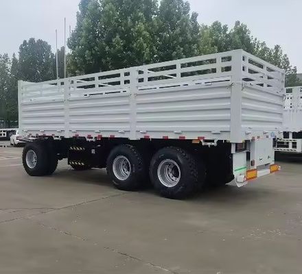 40-100 toneladas Material de aço Barra de travagem vedação Full Trailer com sistema de suspensão mecânica