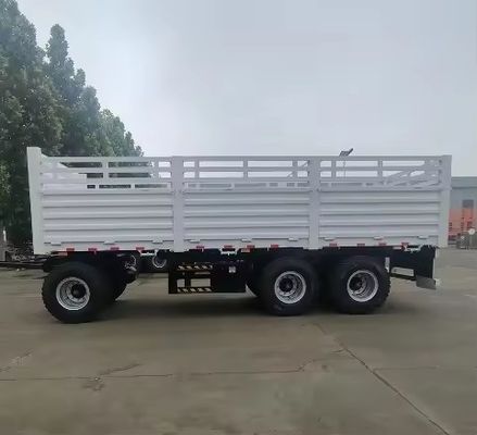 40-100 toneladas Material de aço Barra de travagem vedação Full Trailer com sistema de suspensão mecânica