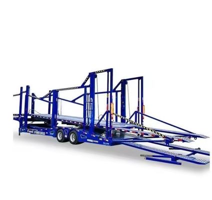 Wosheng 2 eixos Car Carrier Trailer Double Deck Car Transport Semi Trailer para durável