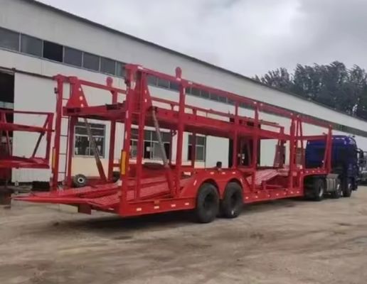 2 eixos Suspensão mecânica forçada Carreador de veículos Semi-reboque para transporte de veículos