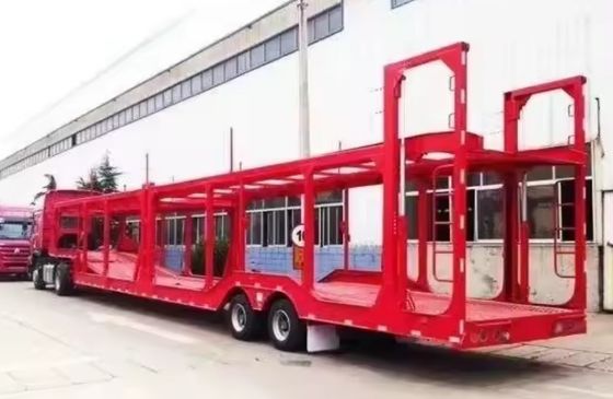 Transporte 6-10 Carros com Wosheng 2 eixos Car Car Carrier Trailer e design de deck duplo
