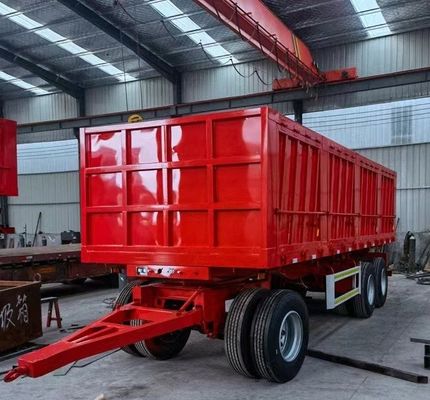 500 mm Q345 Bar de Tiro de Aço de Carbono Parede lateral Trailers completos para 40-100 toneladas de capacidade de carga