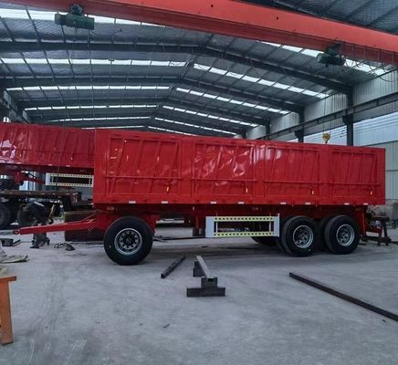 500 mm Q345 Bar de Tiro de Aço de Carbono Parede lateral Trailers completos para 40-100 toneladas de capacidade de carga