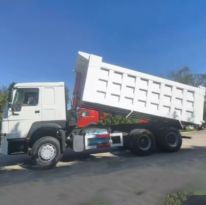 Direção esquerda Usado 336HP HOWO Dump Truck para transporte em excelente estado