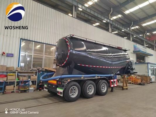 V Tipo 3 eixos 45-60cbm cimento a granel petroleiro semi-reboque para transporte de grande capacidade