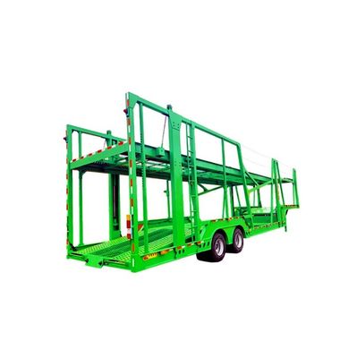 Reboque de caminhão WS 2 eixos de aço Carreador de automóveis Semi-reboque de veículo de dois andares Auto-reboque