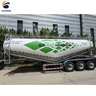 3 eixo 45 50 60 cbm Fly Ash Silo Cement Tanker Trailer com pressão de trabalho de 2,5 bar